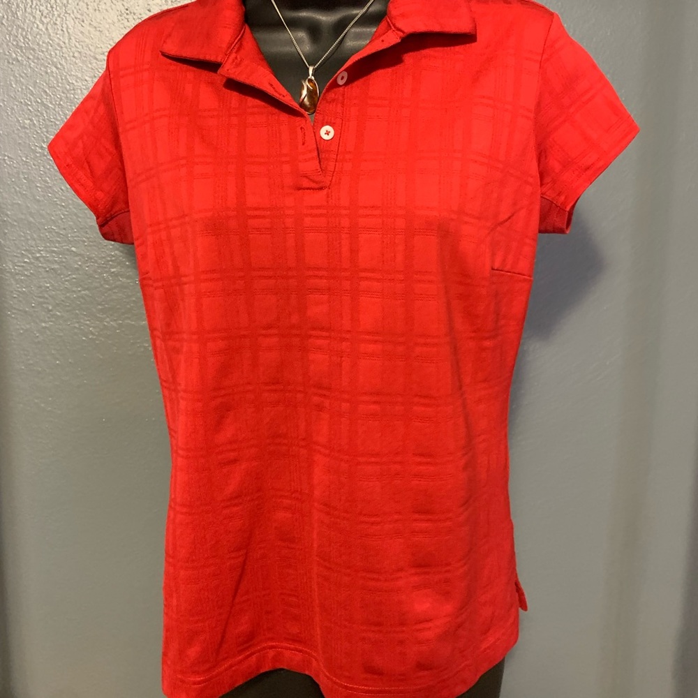 Adidas ClimaCool Medium Red Golf Polo